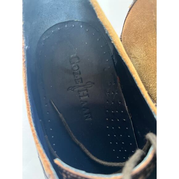 Cole Haan Embossed Alligator/Suede Oxfords size 9 1/2 M Excellent condition - Picture 2 of 5